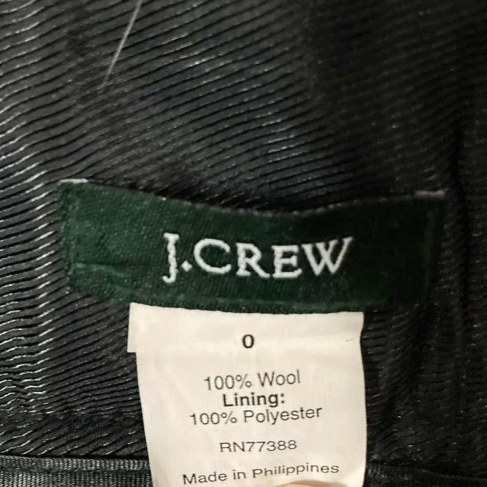 J.‎ Crew Women’s Size 0 Black Wool Midi Skirt